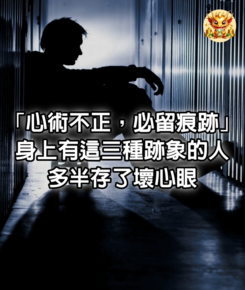 「心術不正，必留痕跡」：身上有這三種跡象的人，多半存了壞心眼