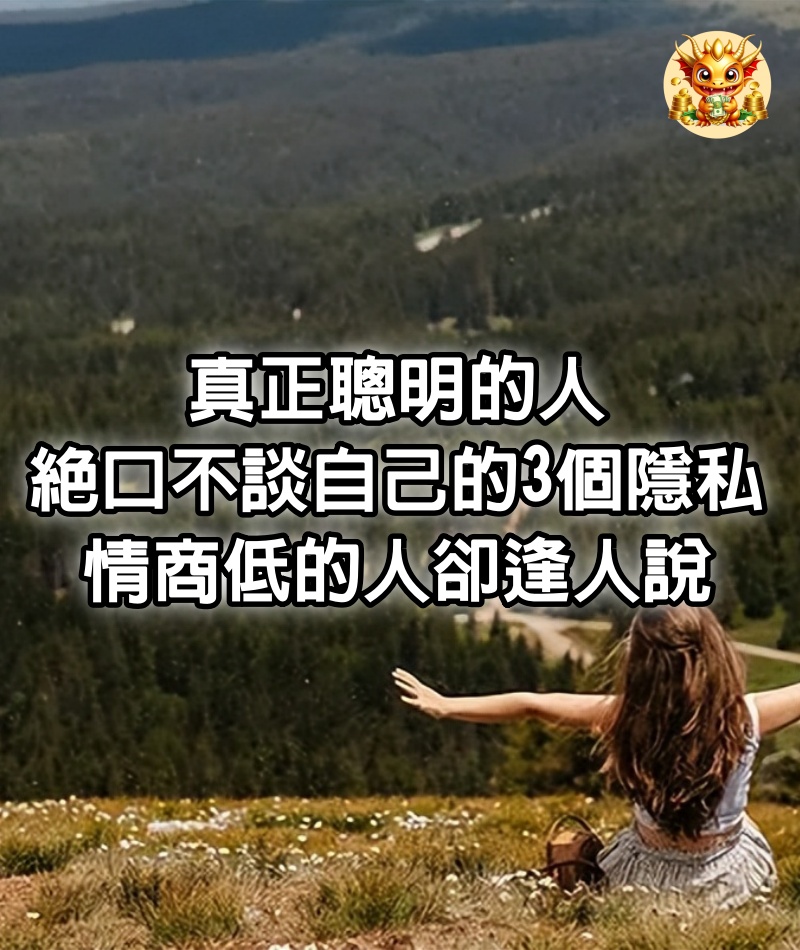 真正聰明的人，絕口不談自己的3個隱私，情商低的人卻逢人說