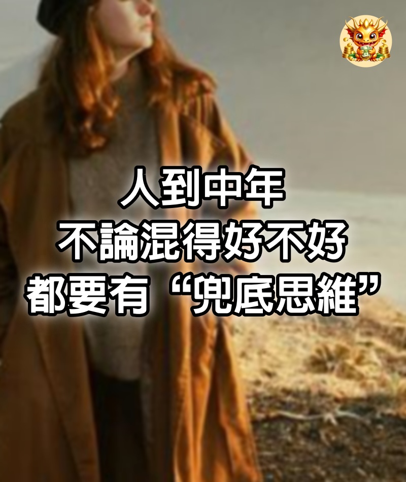 人到中年，不論混得好不好，都要有“兜底思維”