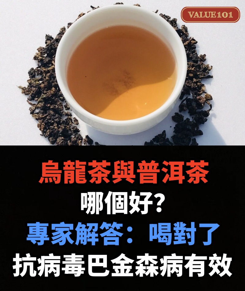 烏龍茶與普洱茶哪個好？專家解答：喝對了抗病毒、巴金森病都有效