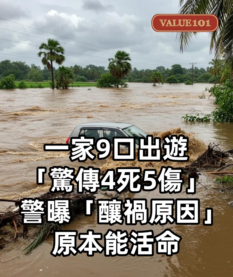 一家9口出遊「驚傳4死5傷」！警曝「釀禍原因」：原本能活命