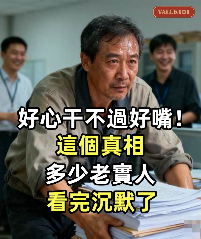 好心干不過好嘴!這個真相,多少老實人看完沉默了