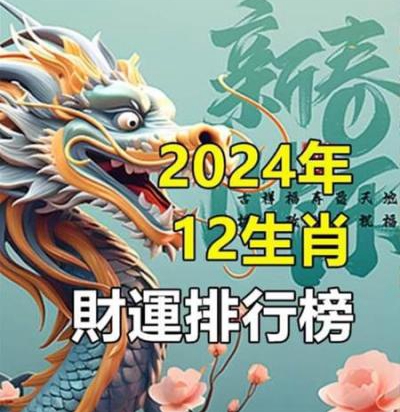 2024年12生肖財運排行榜