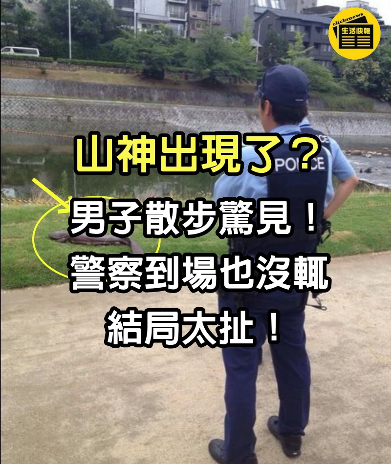 山神出現了？男子散步驚見「路邊出現巨大黑怪物」　報警後「警察到場也沒輒」結局太扯